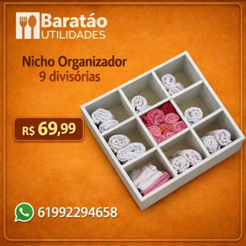 Nicho Organizador 9 divisórias