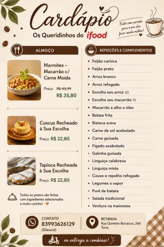 Quentinha/ marmita/ almoço 