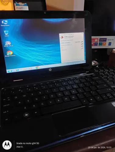 Netbook HP mini vermelho ( em perfeito estado ) bateria com carga !