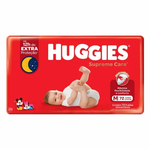 Fralda Huggies Supreme Care M 72 Unidades