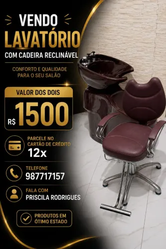 Vende-se cadeira reclinável e lavatório