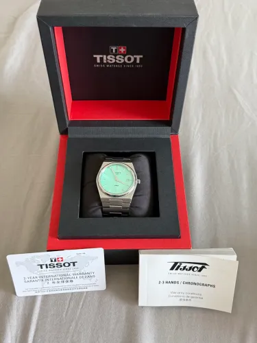 Relógio Tissot PRX 40mm Mint Green, excelente estado