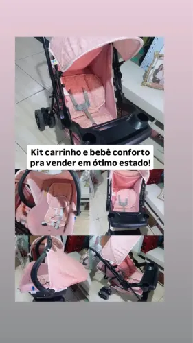 Vendo kit de carrinho de bebê com bebê conforto