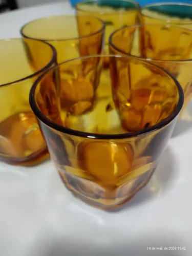 Conjunto de copos aperitivo caramelo