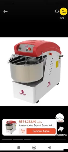 Masseira industrial 40kg NOVA