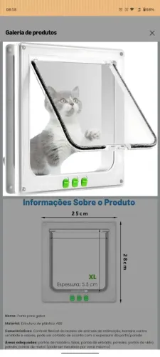 Portinhola para gato 