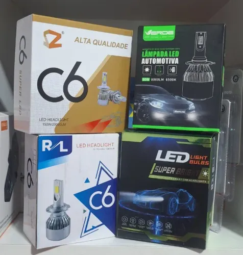lâmpadas led h1 h4 h7 h11 h27 hb4 a partir de 80$