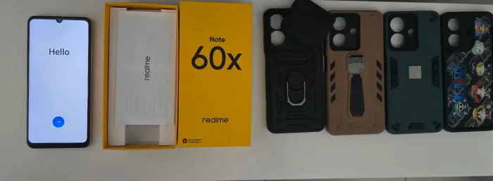 Realme note 60x 128GB+ capinhas e película