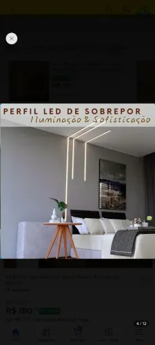 Perfil de LED 10 metros+ 10m de fita de led + 2 fontes