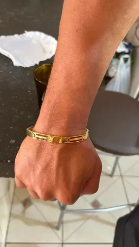 Pulseira de prata banhado a ouro