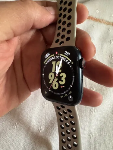 Apple Watch 7 45mm gps + celular azul escuro Nike 2 pulseiras 