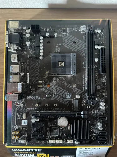 Leia a descrição - PLACA-MÃE GIGABYTE A320M-S2H (Socket AM4)