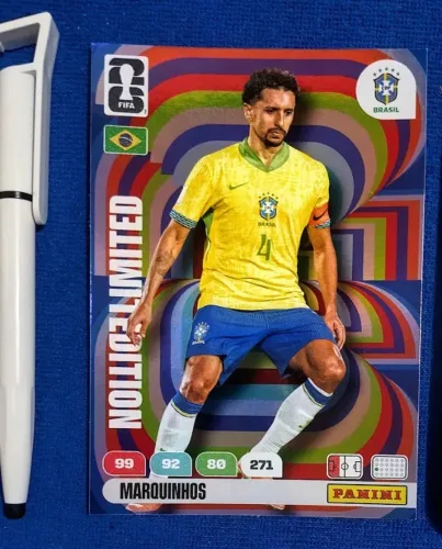 Card XXL Panini Adrenalyn Copa do Mundo FIFA 2026 Marquinhos (card grande) Limited Edition