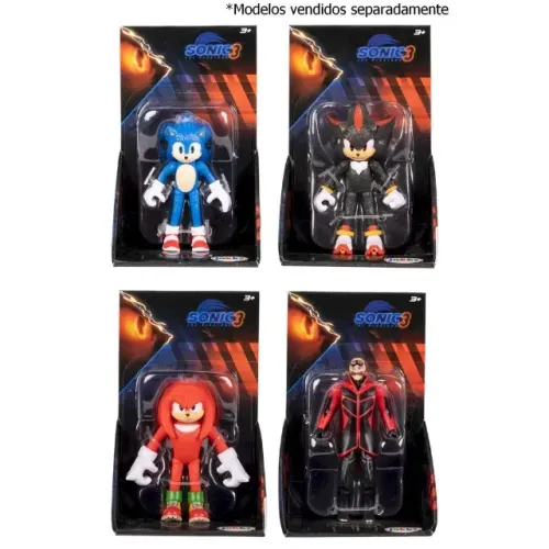 Boneco Articulado Sonic 3 The Hedgehog Movie - 7 cm - Jakks