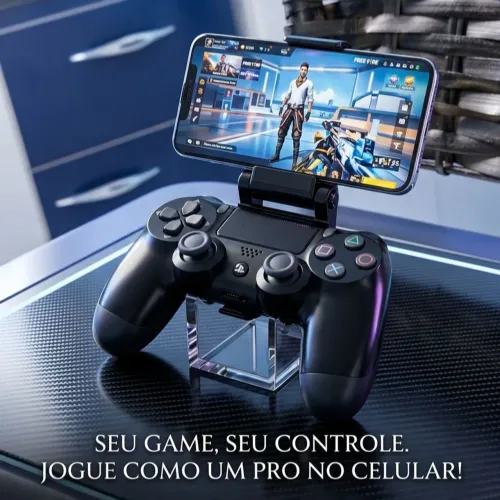 Controle Joystick para Celular / PC / PS4 com Suporte Clip Incluso - Perfeito Estado