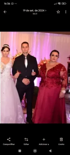 Vestido de festa marsala xgg tamanho 56
