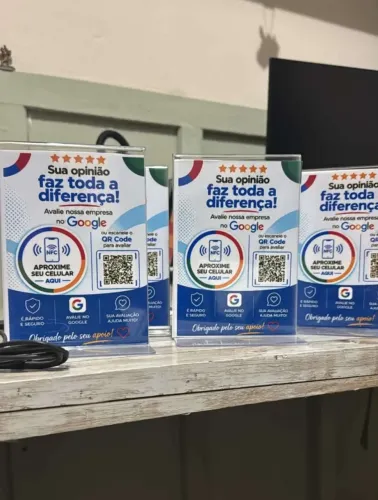 Placa NFC e QR Code para Avaliações no Google - Aumente os seus Clientes!