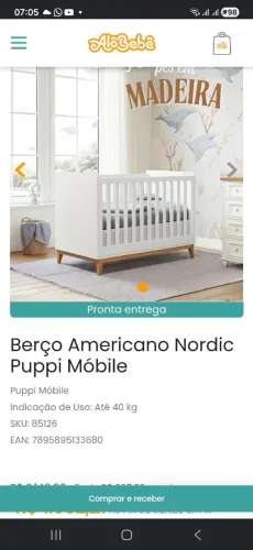 Berço americano puppi mobile 