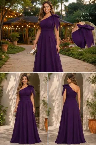 Vestido de festa - Cor ameixa