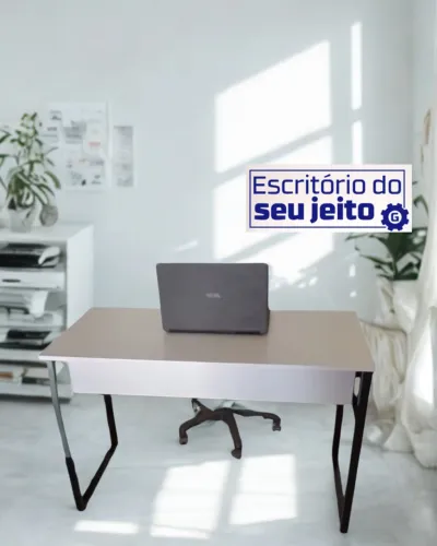Birô NOVO 1,1m Mesa Multiuso REFORÇADA BRANCA para Computador Notebook de Estudo Office