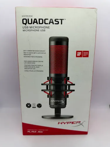 Microfone HyperX QuadCast USB Original - Com Caixa