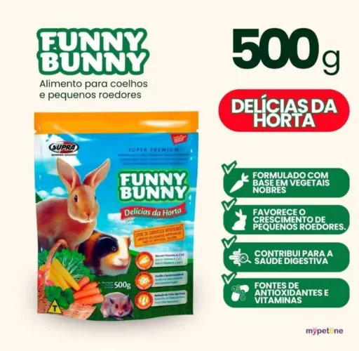 Ração de coelho lacrada (Funny Bunny)