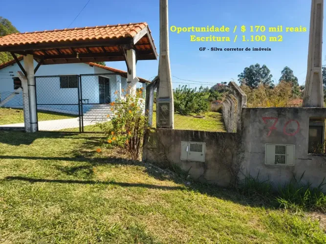 Chácara 1.100 m2 Escritura próx cidade asfalto Oportunidade ótimo imóvel