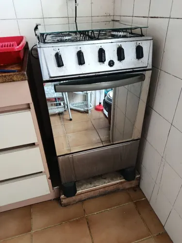 Fogão 4 Bocas Atlas Prata com Forno - Funcionando Perfeitamente