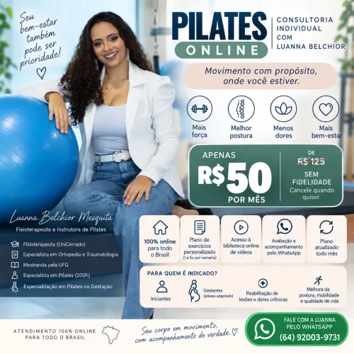 Pilates Online Personalizado - Consultoria por R$ 50/mês