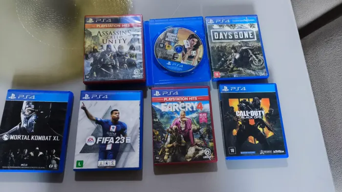 Jogos de Playstation 4 valor na descrição