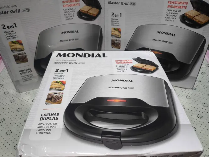 Sanduicheira Mondial master grill 2 em 1 750w