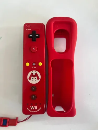 CONTROLE WII REMOTE MARIO EDITION + MOTION PLUS INSIDE SEMINOVO - WII