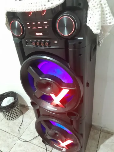 Caixa de som aca Bluetooth e amplificador