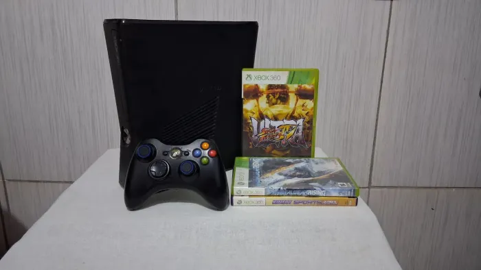 Xbox 360 desbloqueado RGH+ kinect+ 3 jogos CD