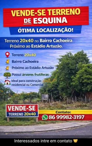 Terreno 20x40 em Monsenhor Gil