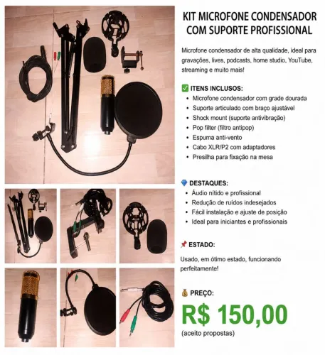Microfone profissional