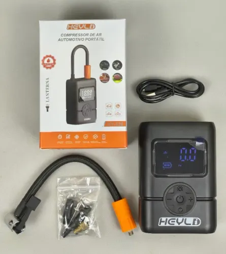 Compressor Ar Portátil Digital Recarregável Pneus Carro Moto Bicicleta Usb Pronta Entrega