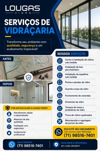 Especialistas em Vidraçaria