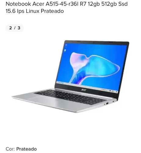 Notebook Acer Aspire 5 Ryzen 7 / 12GB / SSD 512GB / IPS