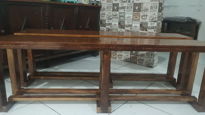 BANCO 1.70 METRO COMPRIMENTO X 30CM LARGURA X 48CM ALTURA - EM MADEIRA MACIÇA