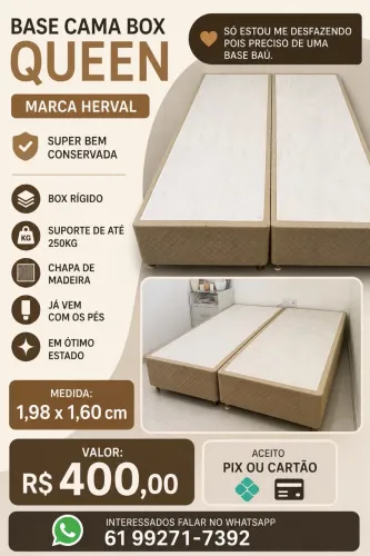 Base de cama box Queen