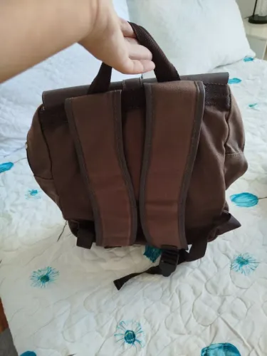 Mochila Napa com Couro Marrom<br>R$150,00