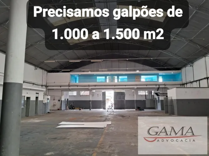 PRECISAMOS GALPÕES NA ZONA NORTE, DE 1.000 A 1.500 M2