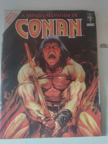 REVISTA A ESPADA SELVAGEM DE CONNAN, MAS ITEM USADO COM SINAIS DO TEMPO E DE MANIPULAÇÃO.