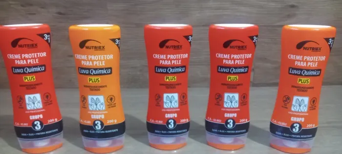 Kit 7 Creme Protetor Mãos Luva Química Grupo 3 200g Nutriex