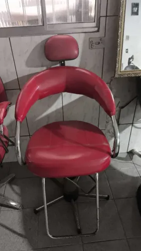 Cadeira para salão de cabeleireiro estilo redonda