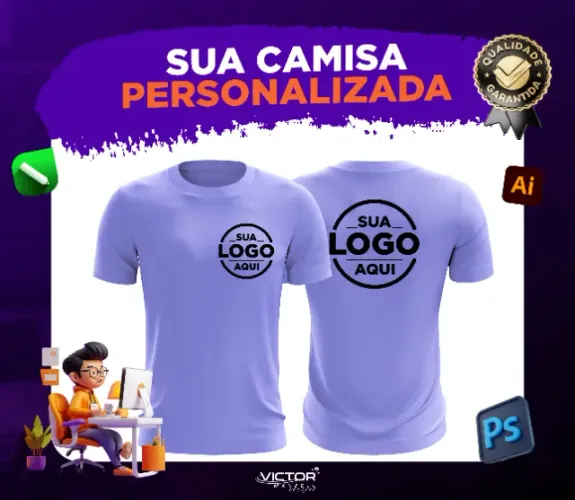 ARTE DIGITAL PARA CAMISA PERSONALIZADA - SUBLIMAÇÃO, SILKSCREEN