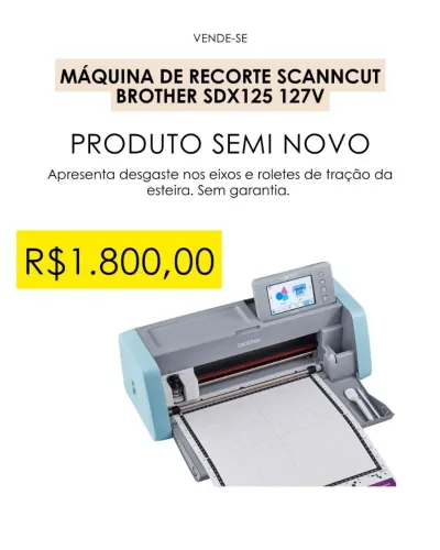 Máquina de recorte scanncut brother SDX125 127V