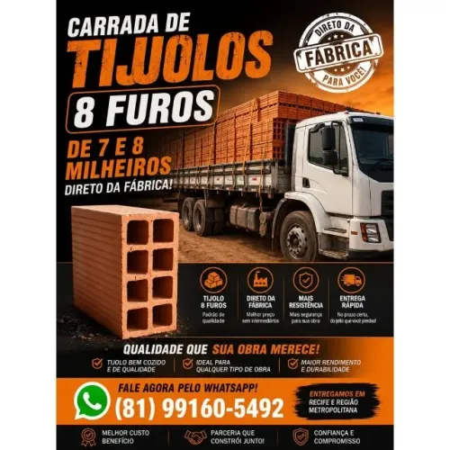 tijolos 8 furos