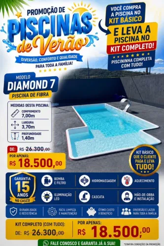 Piscina em promoção 7 metros completa instaladaaaaaa@@